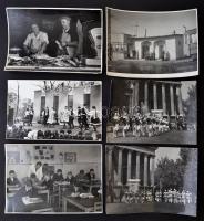 cca 1950 Tiszavölgyi József (1909-?) riportfotói, életképei, 13 db vintage fotó, többsége pecséttel ...