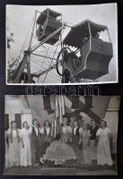 cca 1950 Tiszavölgyi József (1909-?) riportfotói, életképei, 13 db vintage fotó, többsége pecséttel ...