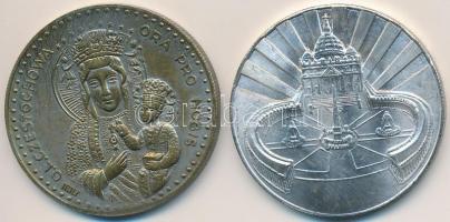 Olaszország DN "II. János Pál pápa / Czestochowai Madonna, Szent Péter tér" 2xklf ezüstözö...