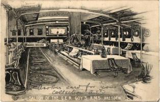 Saloon of the G.E.R. Coys RMS Dresden, interior (EK)