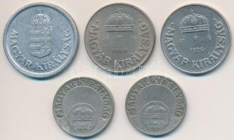 1926-1940. 50f Cu-Ni (2x) + 1935-1936. 10f Cu-Ni (2x) + 1943. 1P Al T:2