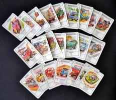 1965 Auto kwartet. 24 lapos, teljes autós kártyapakli holland nyelvű feliratokkal és szabályleírásss...