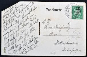 Kihajthatós térhatású újévi üdvözlő lap / New Year, Albrecht Dürer Serie 8. No. 4. litho, folding ca...