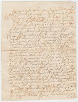 cca 1700-1800 Elhunyt birtokos udvarházának kifosztása ügyében írt tanúkihallgatási jegyzőkönyv kérd...