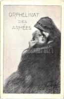 Orphelinat des Armées / WWI French charity card, war orphans s: Maurice Neumont (EK)