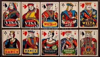 315 db belga gyufacímke, összesen 16 db kartonlapon, közte sorozatok is