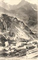 Modane, Gare et Fort du Replaton / railway station, Franco-Italian border, French fortress (cut)