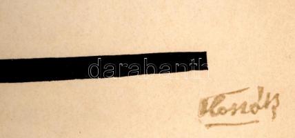 Kassák Lajos (1887-1967): Képarchitektúra. Szitanyomat, papír, jelzett a nyomaton, üvegezett keretbe...