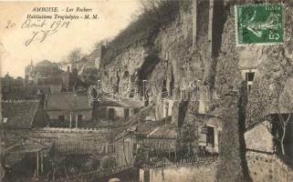 Amboise, Les Roches, Habitations Troglodytes / cave dwellers homes, TCV card