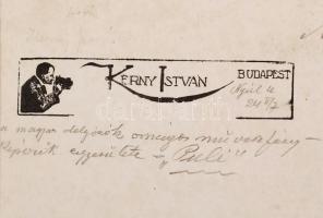 cca 1925 Kerny István (1879-1963): Puli, Mindszenten készült feliratozott, pecséttel jelzett vintage...