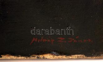 Molnár jelzéssel: Orgonacsokor, olaj, vászon, 100,5×70,5 cm