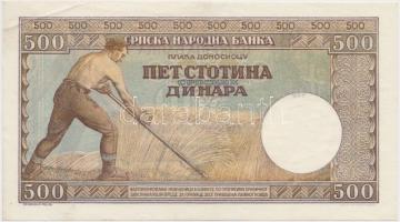 Szerbia / Német megszállás 1941. 20D + 50D + 1942. 50D + 500D T:I-(csak egy db),III
Serbia / German...