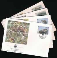 WWF set + 4 FDC WWF: sor és 4 FDC