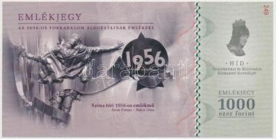 2012. 1000Ft "Emlékjegy - Az 1956-os forradalom áldozatainak emlékére" T:I