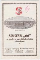 cca 1930 Singer 66 varrógép termékbemutató prospektus, képekkel, árakkal.