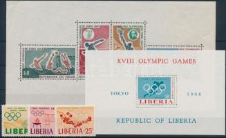 1960-1964 Olympics 7 diff sets + 3 blocks 1960-1964 Olimpia motívum 7 klf sor + 3 klf blokk