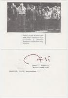 1993 2 db levelezőlap A Magyar Cserkészszövetség gödöllői Jamboree Emléktábora emlékére. Az eseményen részt vevő Antall József akkori miniszterelnök újságból kivágott fotójával és autográf aláírásával.