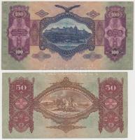 1930. 100P + 1932. 50P + 1936. 10P + 1941. 20P mindegyik hamis nyilaskereszt felülbélyegzéssel (fake...