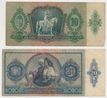 1930. 100P + 1932. 50P + 1936. 10P + 1941. 20P mindegyik hamis nyilaskereszt felülbélyegzéssel (fake...