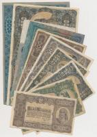 27db-os korona bankjegy tétel, benne 1902. 1000K piros "MAGYARORSZÁG" felülbélyegzéssel + ...