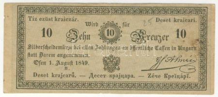 1849. 10kr "Almásy" T:II