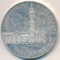 Ausztria 1976. 100Sch Ag "Innsbruck - XII. Téli olimpia / Épületek és olimpiai logó" T:2 (PP) kis ph. Austria 1976. 100 Schilling Ag "Winter Olympics Innsbruck / Buildings and Olympic logo" C:XF (PP) small edge error