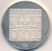 Ausztria 1976. 100Sch Ag "Innsbruck - XII. téli olimpia / Lesikló sánc" T:2 (PP)
Austria ...