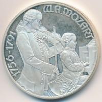 Ausztria 1991. 100Sch Ag "Mozart-Salzburg" T:PP ujjlenyomatos Austria 1991. 100 Schilling Ag "Mozart-Salzburg" C:PP fingerprint
