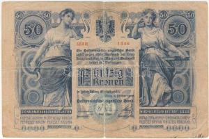 1902. 50K lila olvashatatlan ellenbélyegzővel T:III/IV