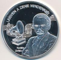 DN "Nemzetünk nagyjai - Kodály Zoltán" Ag emlékérem tanúsítvánnyal (10,37g/0.999/35mm) T:PP