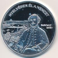 DN "Nemzetünk nagyjai - Széchenyi István" Ag emlékérem tanúsítvánnyal (10,37g/0.999/35mm) T:PP fo.
