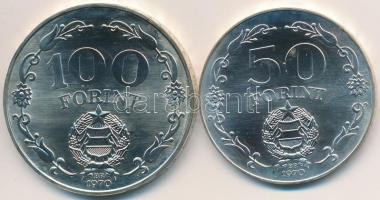 1970. 50Ft Ag + 100Ft Ag "Felszabadulás" pár T:BU