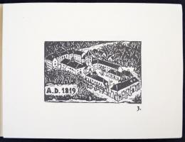 1981 Alma Mater Sárospatak 1531-1981. A metszeteket Imre Lajos készítette. 10 db fametszet, 15x21 cm...