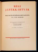 Kolb Jenő: Régi játékkártyák. Magyar és külföldi kártyafestés 80 Színes hasonmással. 1939-es kiadás reprint változata. Bp., 1984, ÁKV.  Kiadói, kissé megfakult egészvászon-kötésben.