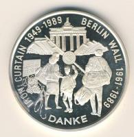 1989. "Berlini fal" Ag 31,1g T:PP Tanúsítvánnyal!