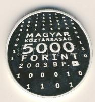 2003. 5000Ft Ag "Neumann János" T:PP Csak 3000db, tanúsítvánnyal!