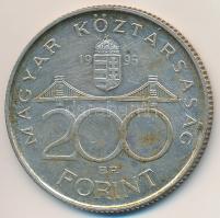 1995. 200Ft Ag "Deák" T:2 felületi karc, patina
Adamo F13.1