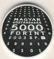 2003. 5000Ft Ag "Neumann János" T:PP Csak 3000db, tanúsítvánnyal!
