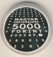 2003. 5000Ft Ag "Neumann János" T:PP Csak 3000db, tanúsítvánnyal!