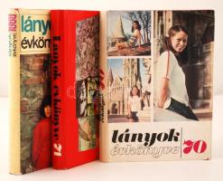 A Lányok évkönyve 3 kötete: 1969, 1970, 1971, Vászon-, ill. kartonált papírkötésben, jó állapotban.