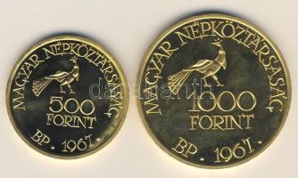 1967. "Kodály Zoltán" 500Ft pár Au 42,052g T:1 Csak 1000db! R! + 1000Ft Au 81,104g T:1 Csa...