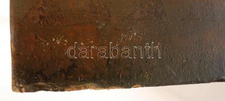 Tornyai jelzéssel: Szénabálák. Olaj, karton, 24×34 cm