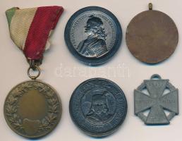 5db-os vegyes magyar érem és kitüntetés tétel, közte ~1930. "Magyar Kerékpáros Szövetség" ...