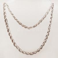 Ezüst "kalászmintás" nyaklánc, Ag., nettó: 15gr., jelzett,  53cm / Silver necklace, Ag, net.:15 g, marked, 53 cm