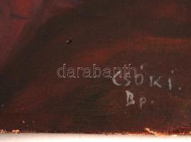 Csók jelzéssel: Fekvő akt. Olaj, farost, 40×50 cm