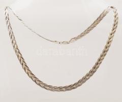 Ezüst "fonott" nyaklánc, Ag., nettó: 13,2gr., jelzett,  46cm / Silver necklace, Ag, net.:13,2 g, marked, 46 cm
