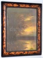 Holló jelzéssel: Lápos vidék. Olaj, karton, üvegezett keretben, 48×35 cm