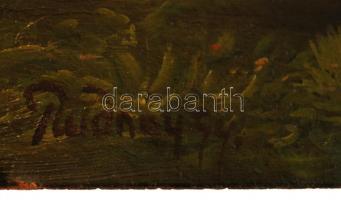 Rudnay jelzéssel:Hazafelé. Olaj, karton, 34×24 cm