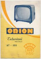 cca 1962 Orion AT 505 televízió idegennyelvű ismertető prospektus sok ábrával