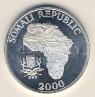 Szomália 2000. 10$/1oz Ag "Afrikai majom" T:PP